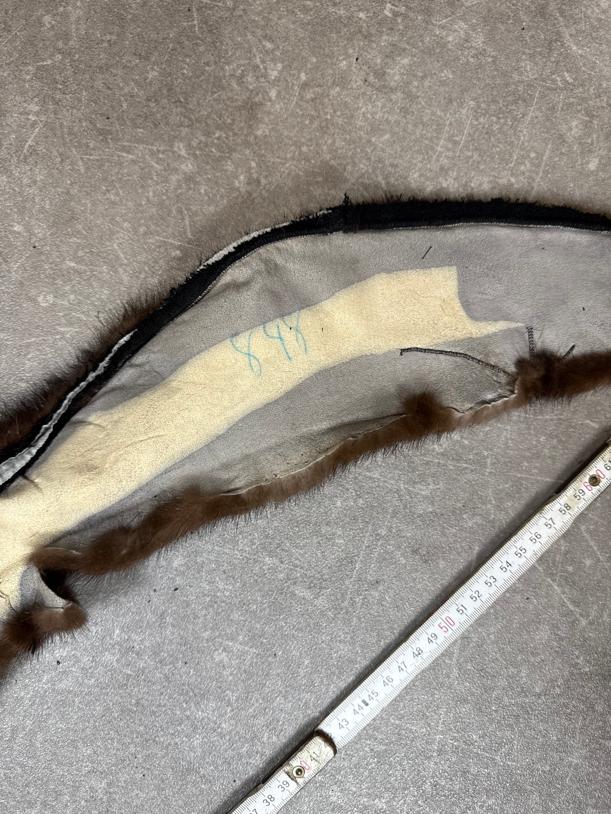Vintage Nerz Pelzkragen Dunkelbraun Echtfell Mink Fellkragen Stola Damen 60er 70er