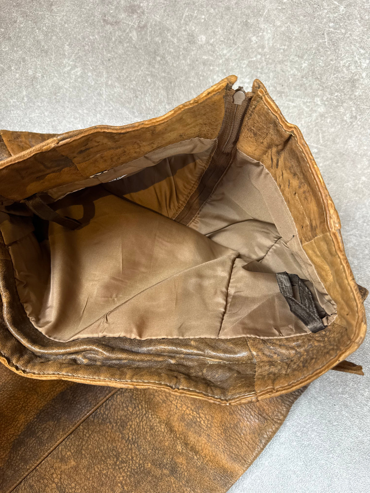 Vintage Lederrock Gr. 34 Braun – Franz Meyer Schlüßlberg Patina Gürtel