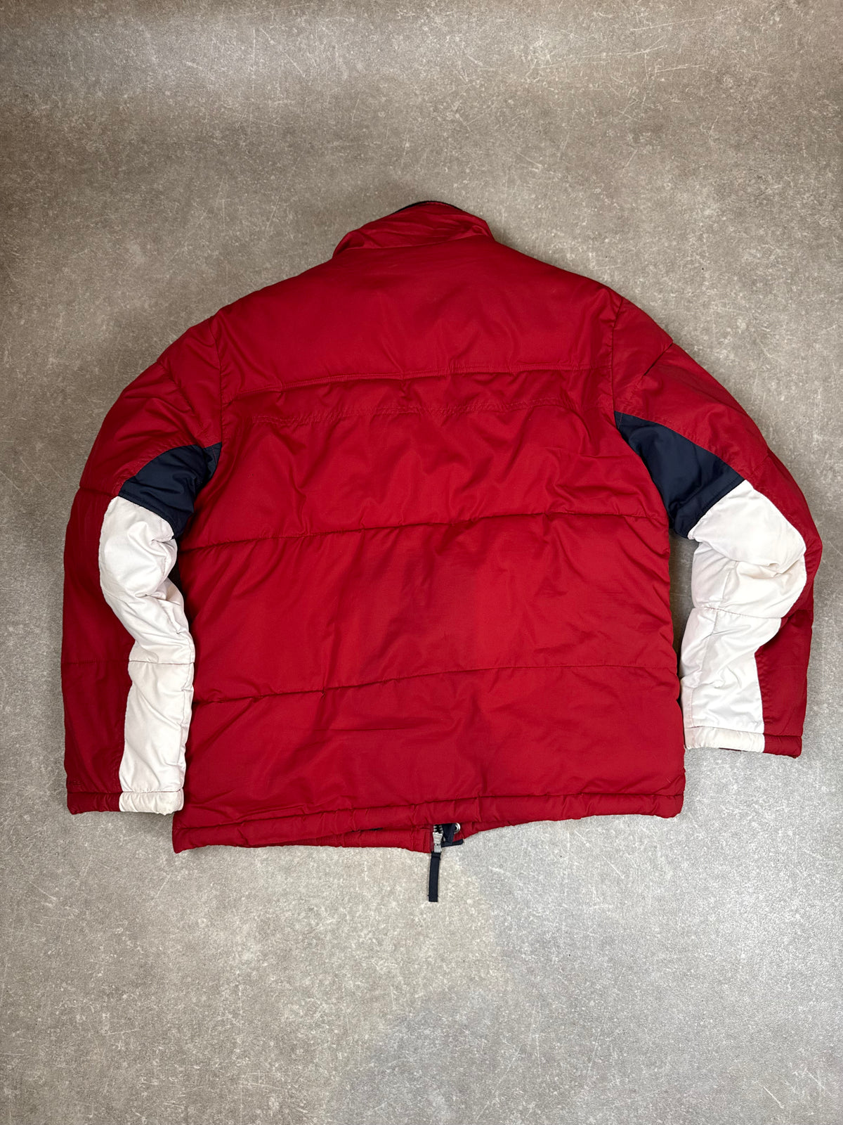 Vintage Esprit Sports ESP 66 Pufferjacke L Rot Weiß Navy – 90er Y2K