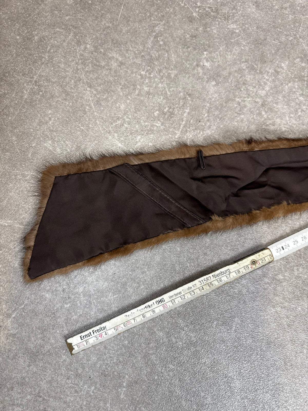 Vintage Nerz Pelzkragen Braun Echtfell Mink Fellkragen Stola Schal 90 cm
