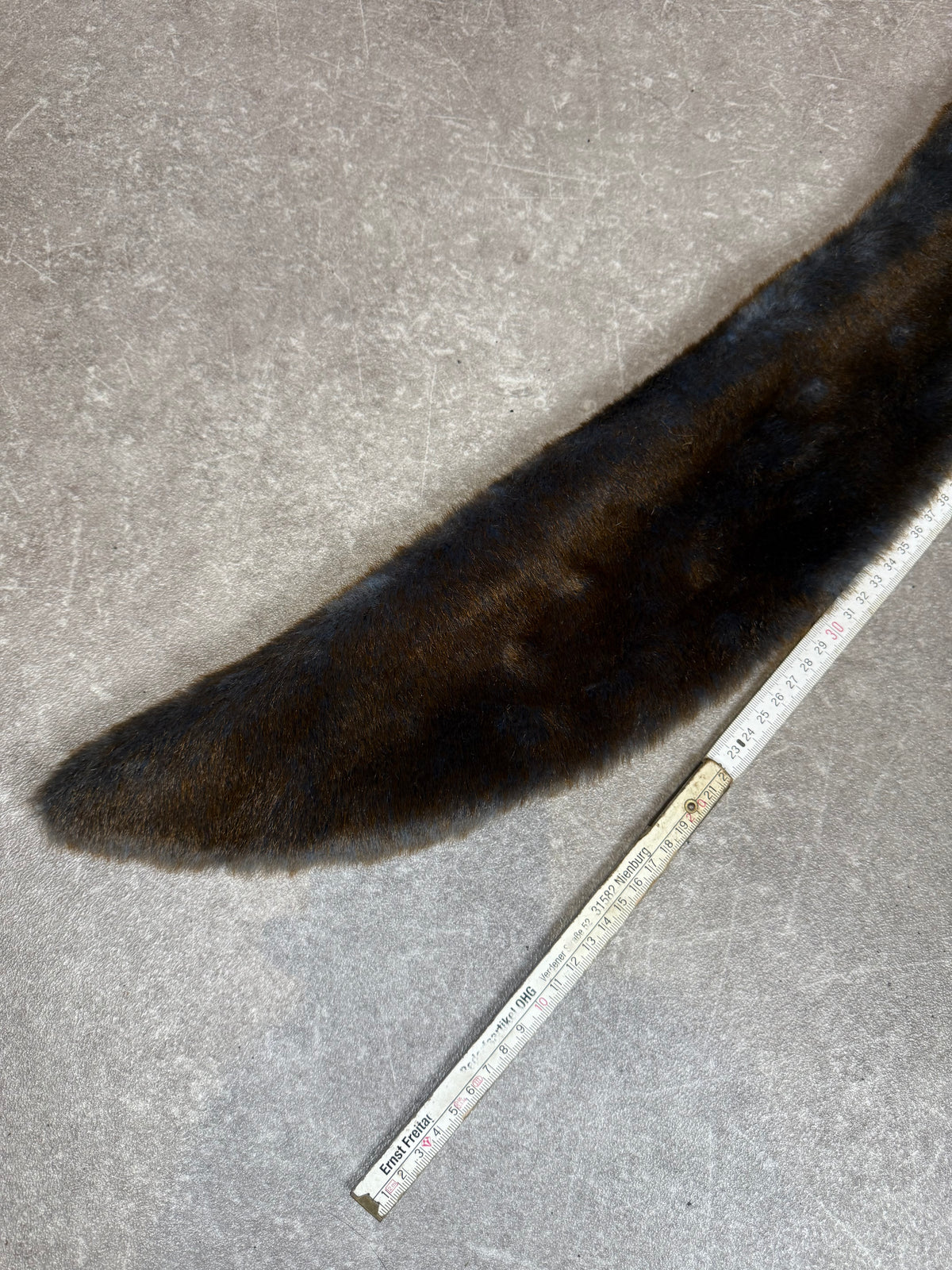 Vintage Nerz Pelzkragen Dunkelbraun Echtfell Mink Stola Damen Fellkragen ca. 105 cm