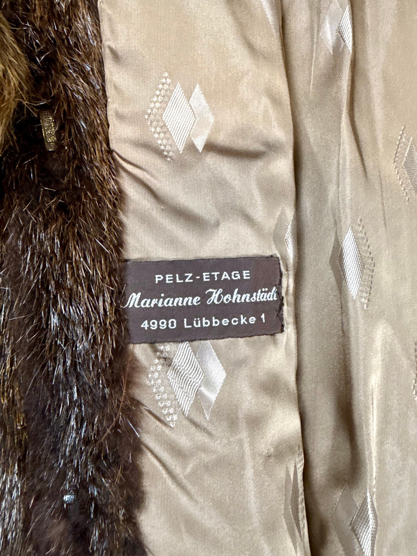 Edle Waschbär Pelzjacke Damen Gr. L 40/42 Braun Vintage Echtpelz Pelz-Etage