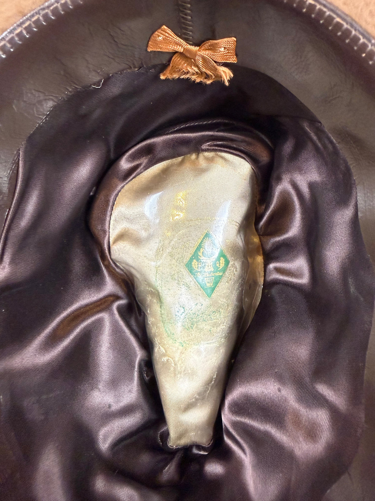 Vintage Hubertus Jagdhut Trachtenhut Braun – Velour – Größe 56