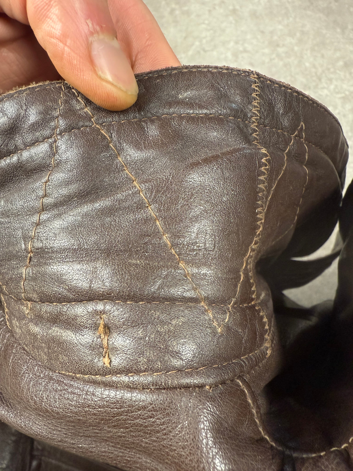 Original NSKK Lederjacke 1930er 40er Motorrad Fahrermantel Braun nummeriert