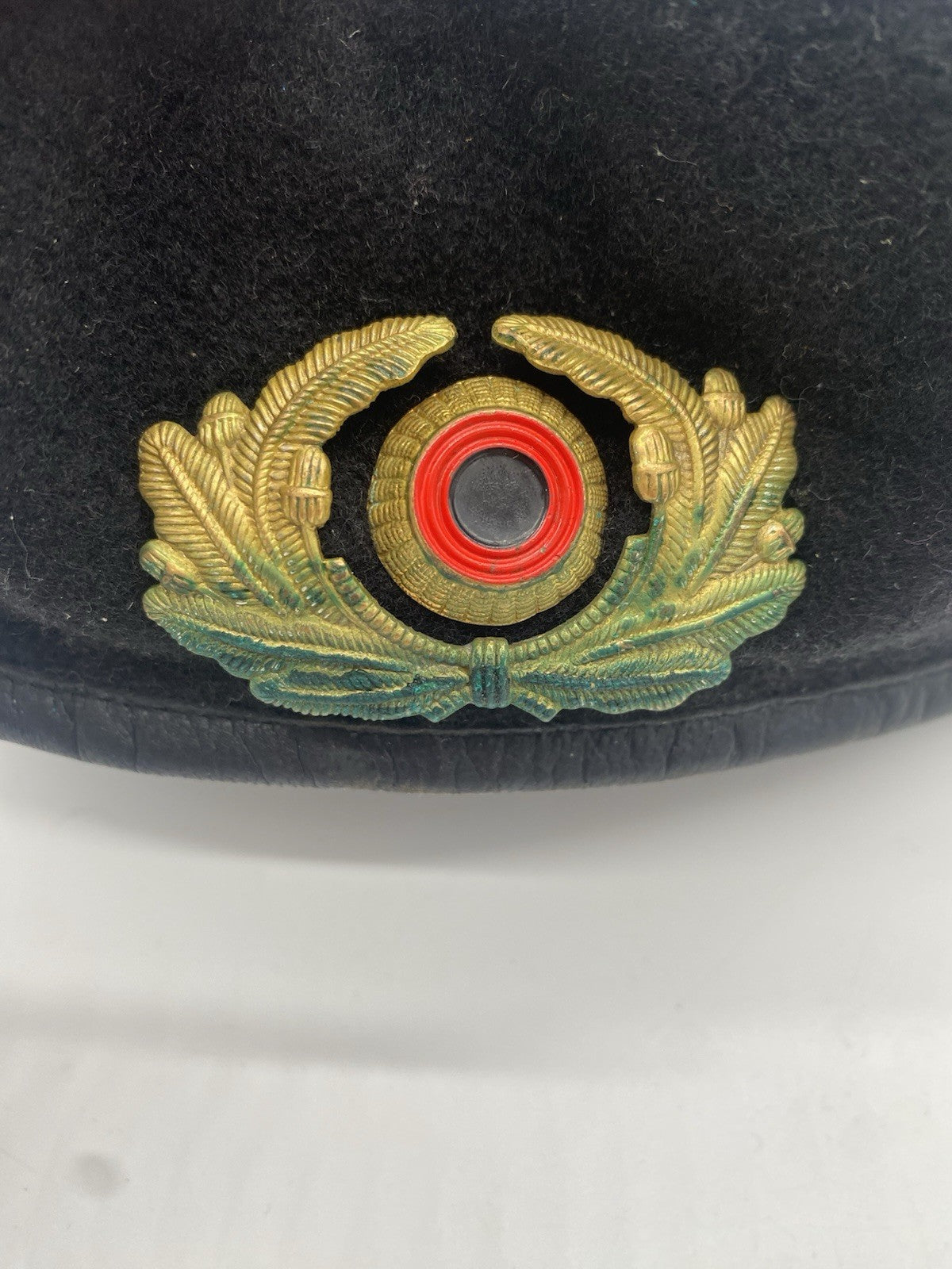 BARETT MIT KOKARDE BW BUNDESWEHR OFFIZIER MILITARIA
