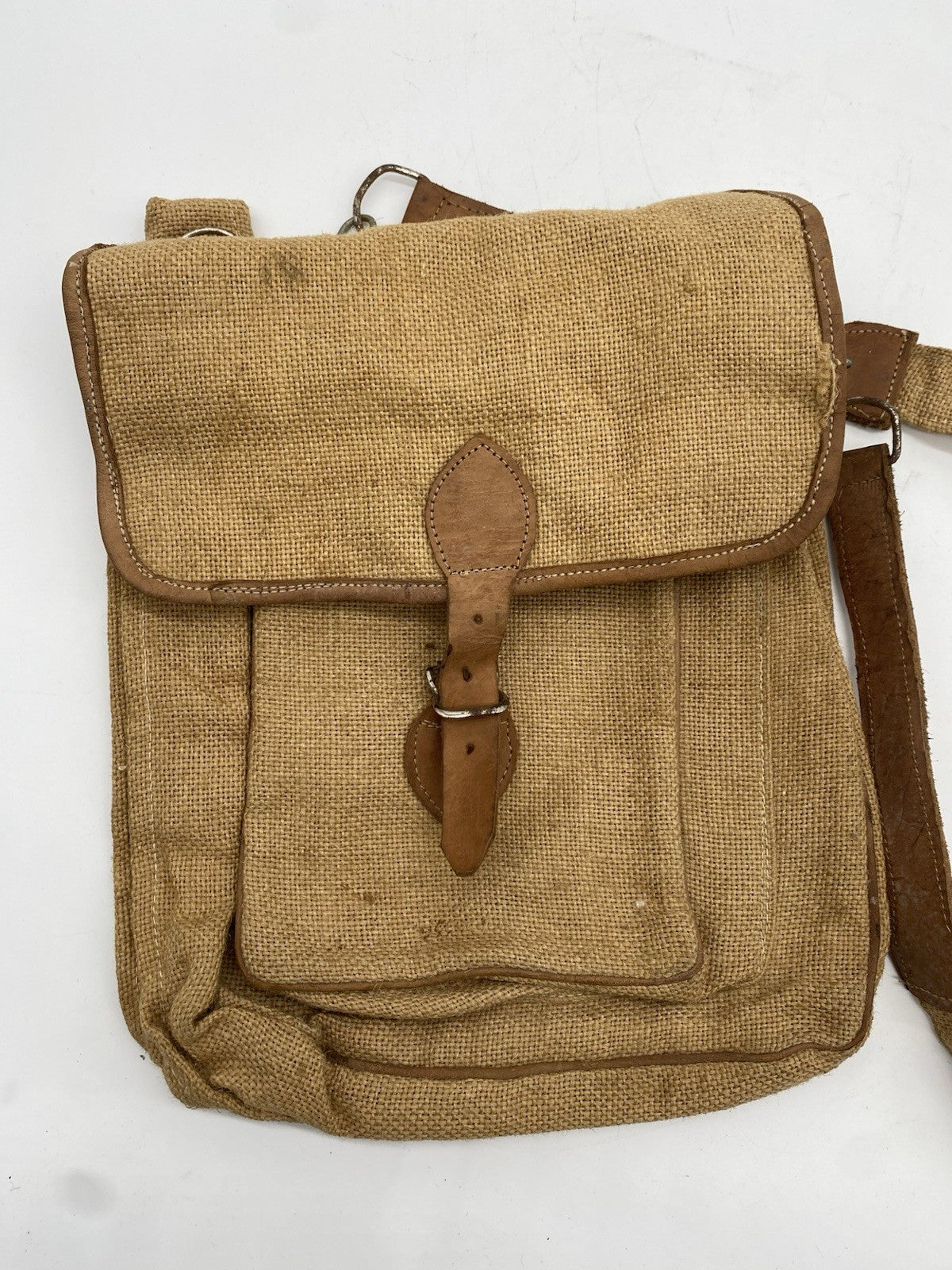 VINTAGE LEINEN UMHÄNGETASCHE SCHULTER-TASCHE ORIGINAL