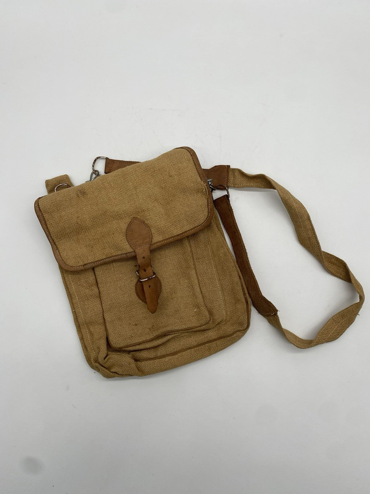 VINTAGE LEINEN UMHÄNGETASCHE SCHULTER-TASCHE ORIGINAL