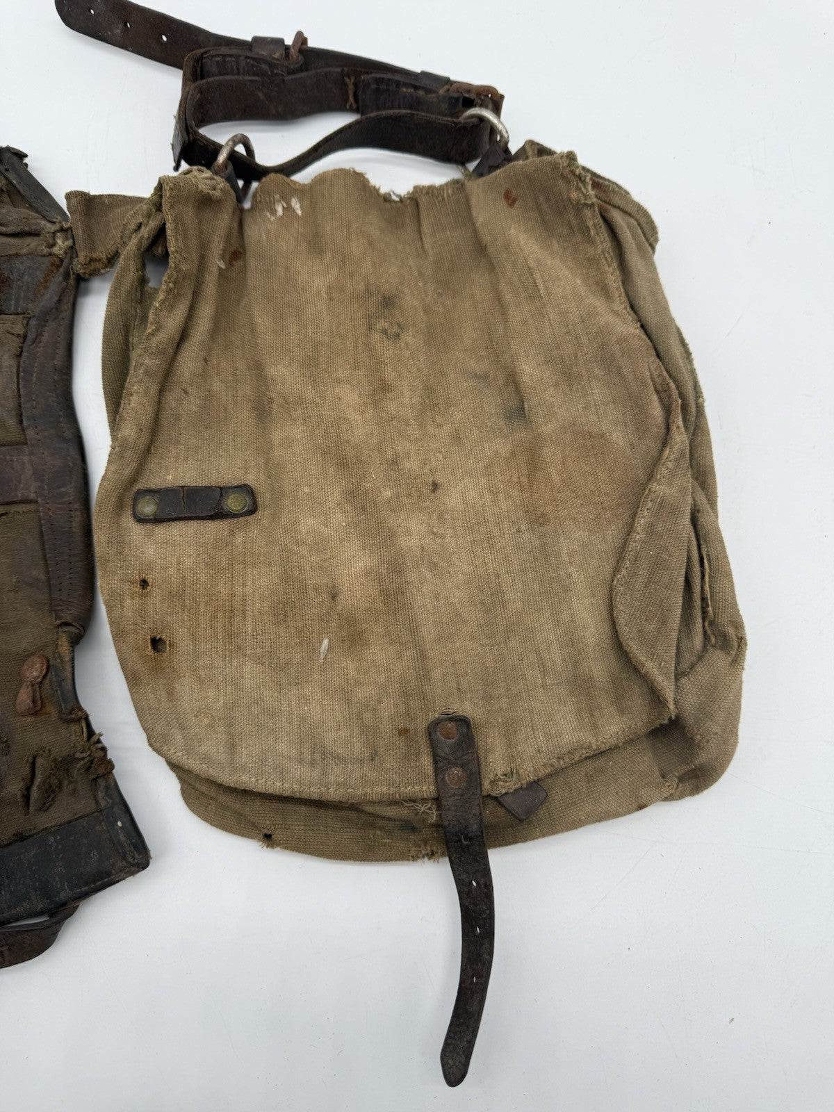WW2 WEHRMACHT GAMASCHE MIT RZM STEMPEL + BROTBEUTEL