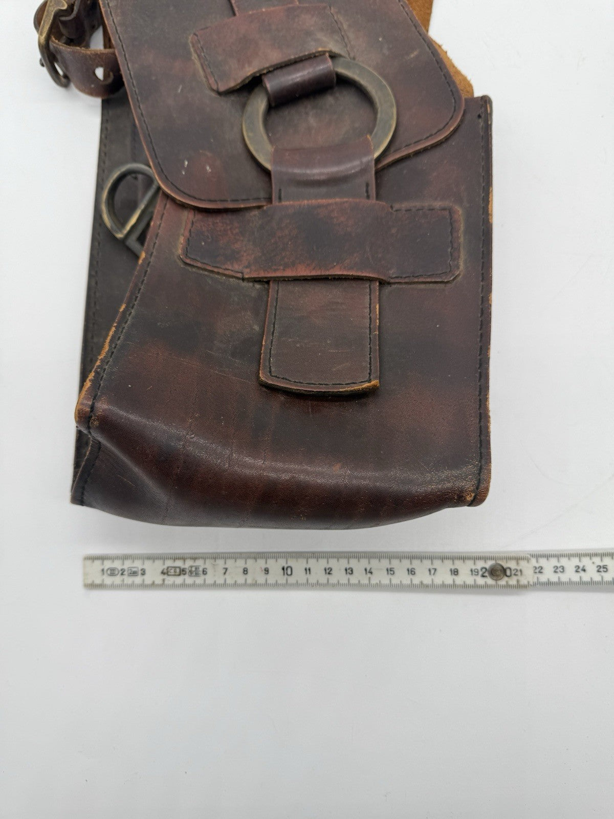 LEDERTASCHE SATTELTASCHE OLDTIMER KAVALLERIE MILITÄR HERREN