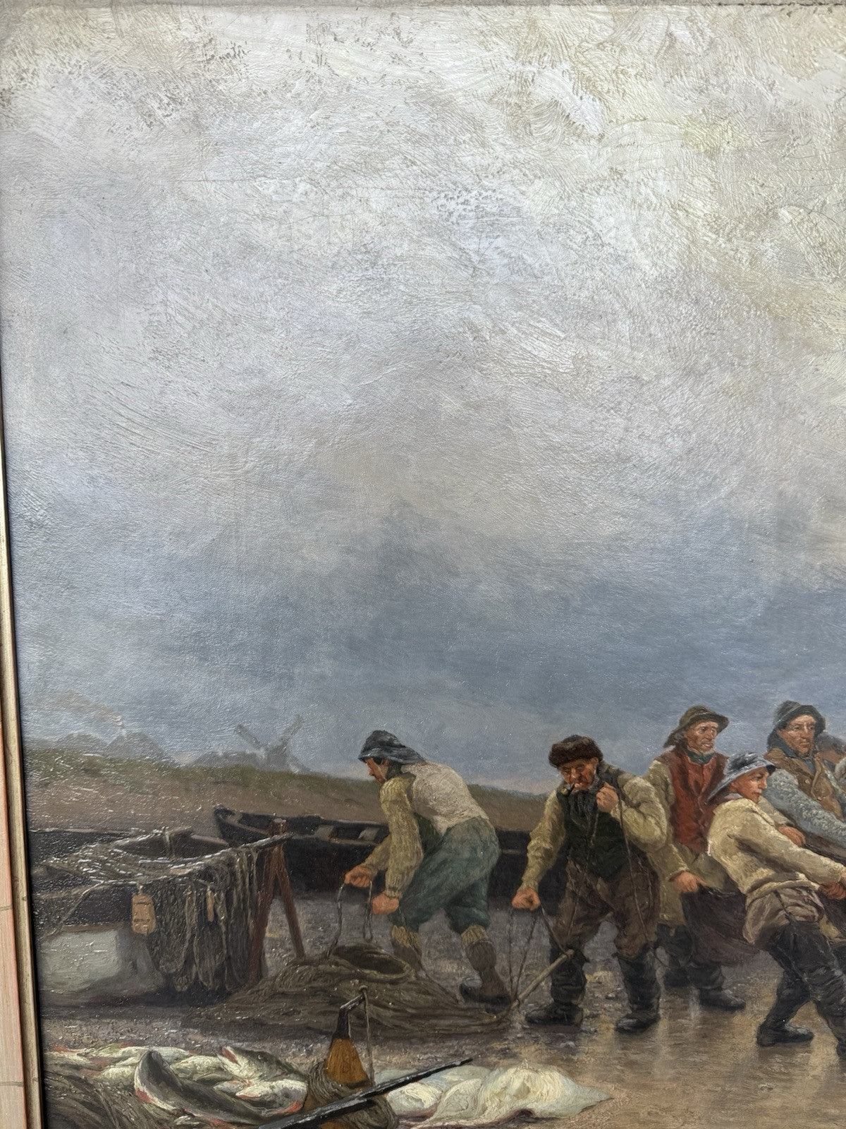 JULIUS RUNGE (1843-1922) ÖL-GEMÄLDE, LEINWAND FISCHER AN DER NORDSEEKÜSTE