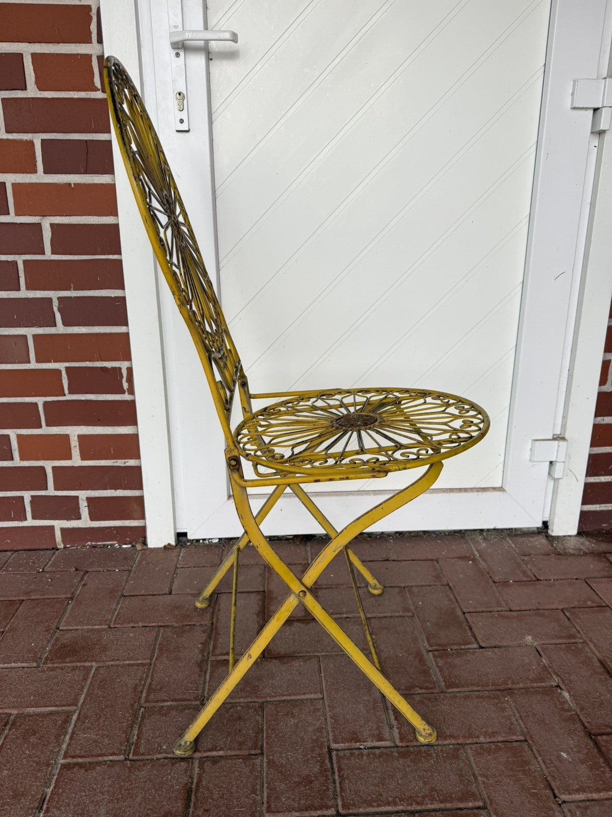 Vintage Schmiedeeisen Gartenstühle Klappstühle Gartenmöbel