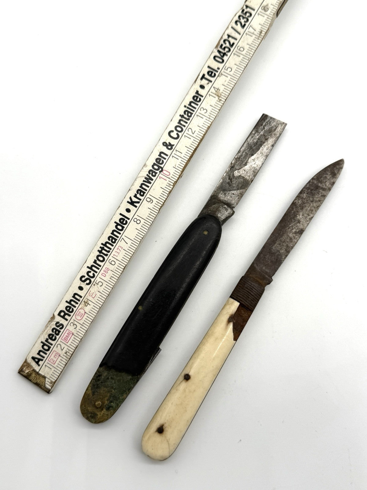 K25B133-LOT SAMMLUNG 2 TASCHENMESSER MESSER ANTIK