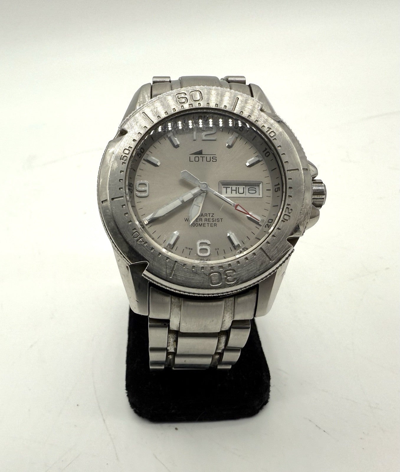 HERRENARMBANDUHR LOTUS SUB GMT QUARTZ EDELSTAHL LÄUFT