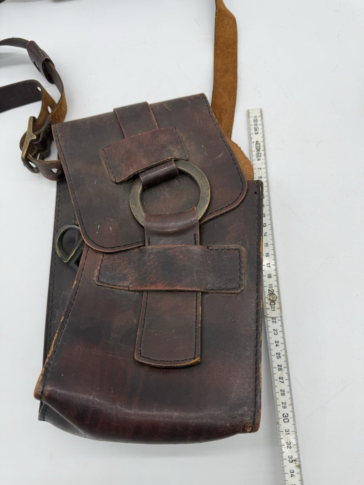 LEDERTASCHE SATTELTASCHE OLDTIMER KAVALLERIE MILITÄR HERREN