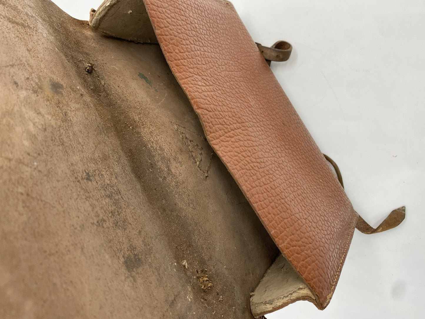 VINTAGE SCHULTASCHE LEDER SCHULRANZEN AKTENTASCHE BRAUN