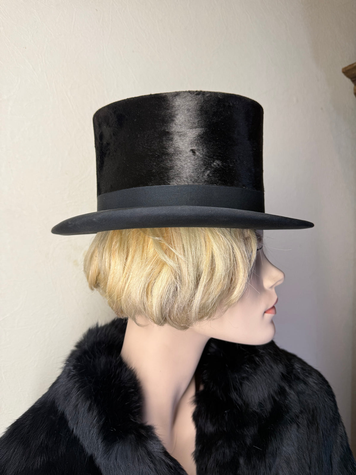 Vintage Seidenzylinder M. Liellem Duisburg Top Hat Herren Zylinder mit Hutkoffer