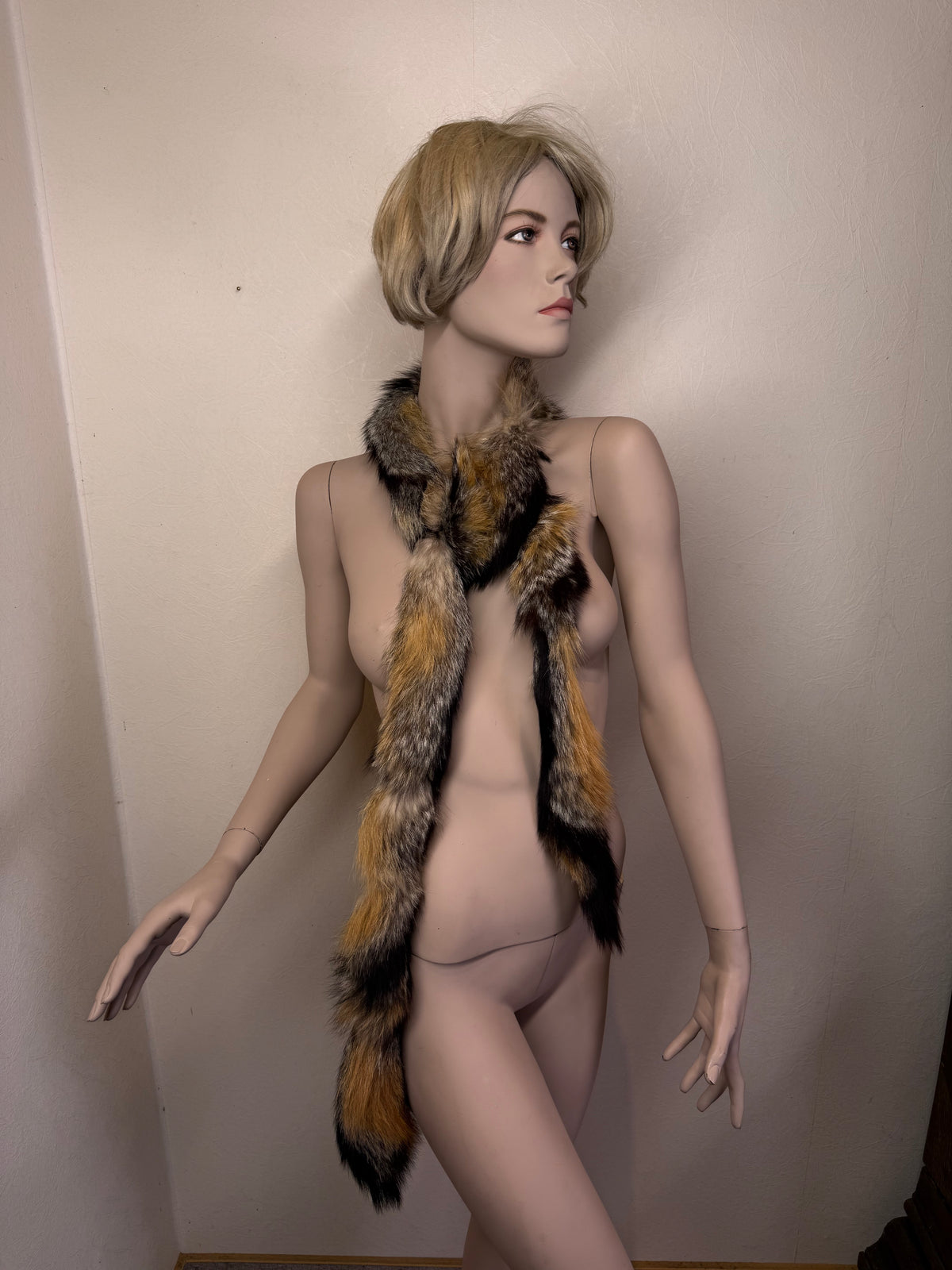Vintage Rotfuchs Pelzschal Echtfell Fuchs Stola 110 cm Fox Fur Schal Boho