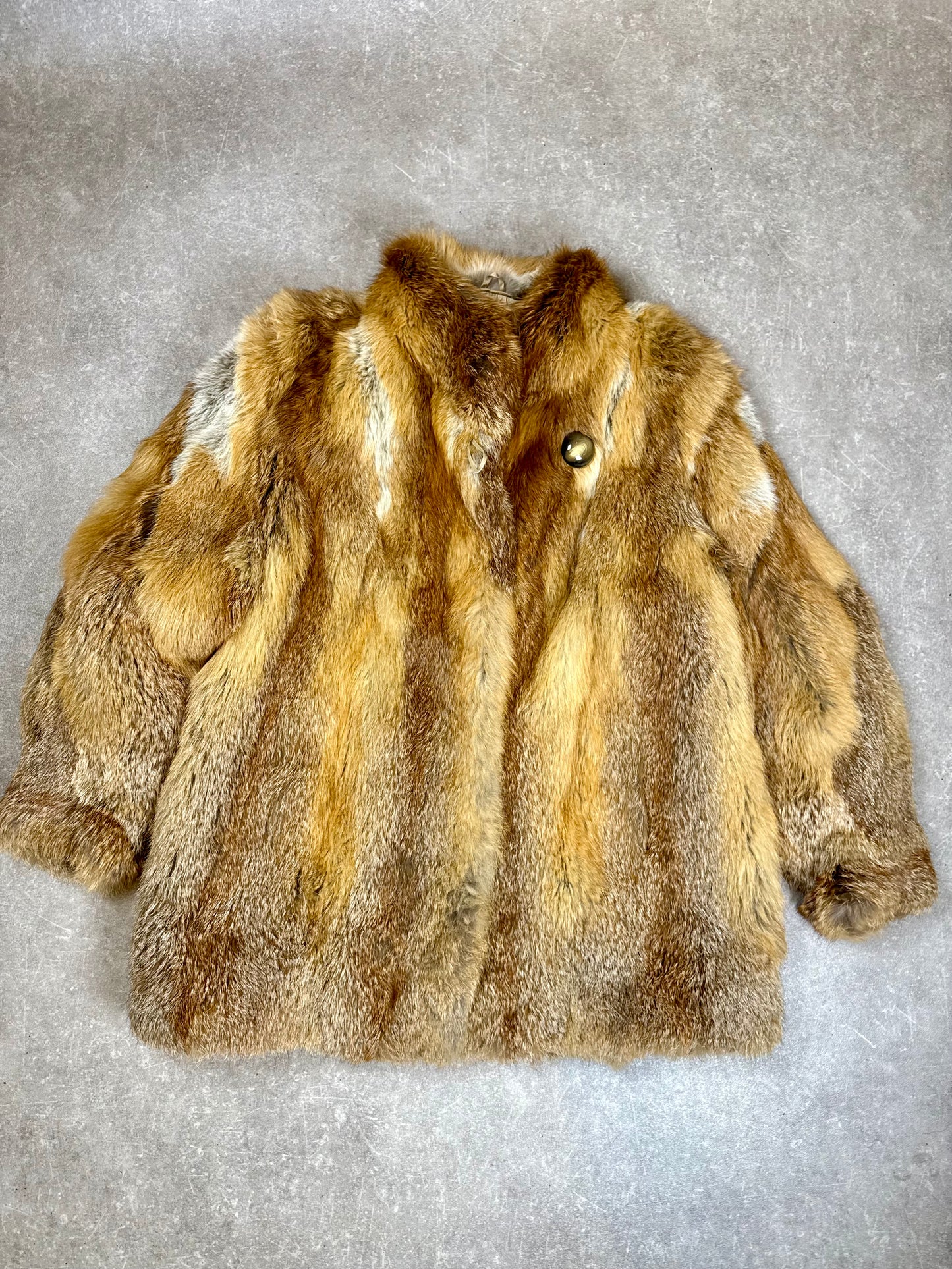 Vintage Rotfuchs Pelzmantel Red Fox Exclusive Echtfell Damen Gr. XL 44/46 Fuchs