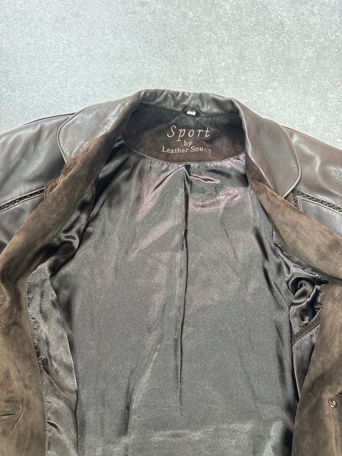 Leather Sound Lederjacke 48 Braun Wildleder Lammnappa Vintage Blazer Jacke