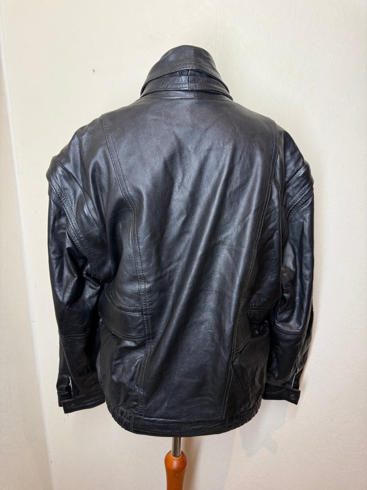 Vintage Vera Lederjacke Schwarz Echtleder 2in1 mit herausnehmbarer Weste Oversize 80er 90er