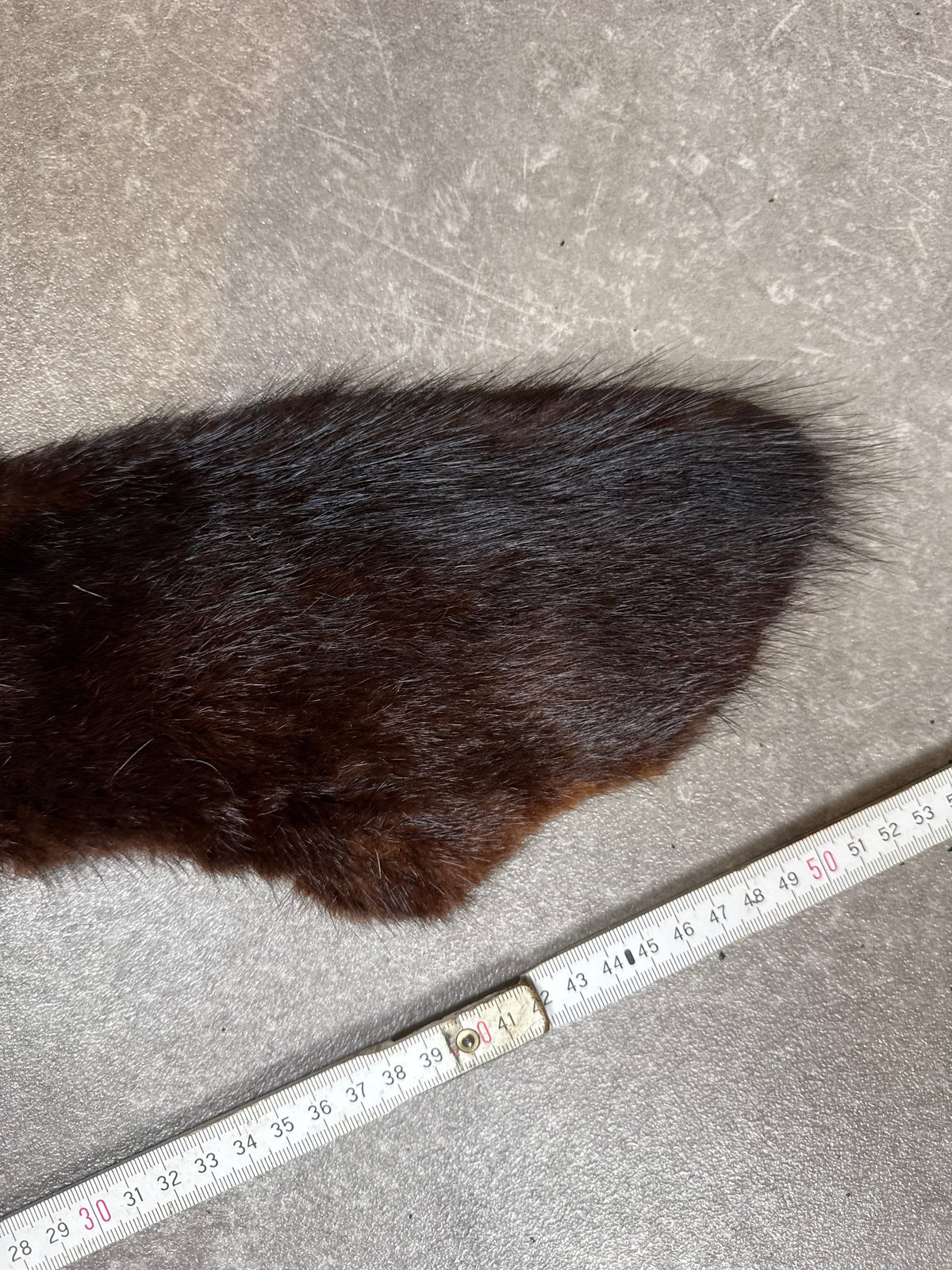 Vintage Nerz Pelzkragen Dunkelbraun Echtfell Mink Fellkragen Stola 50er 60er Jahre