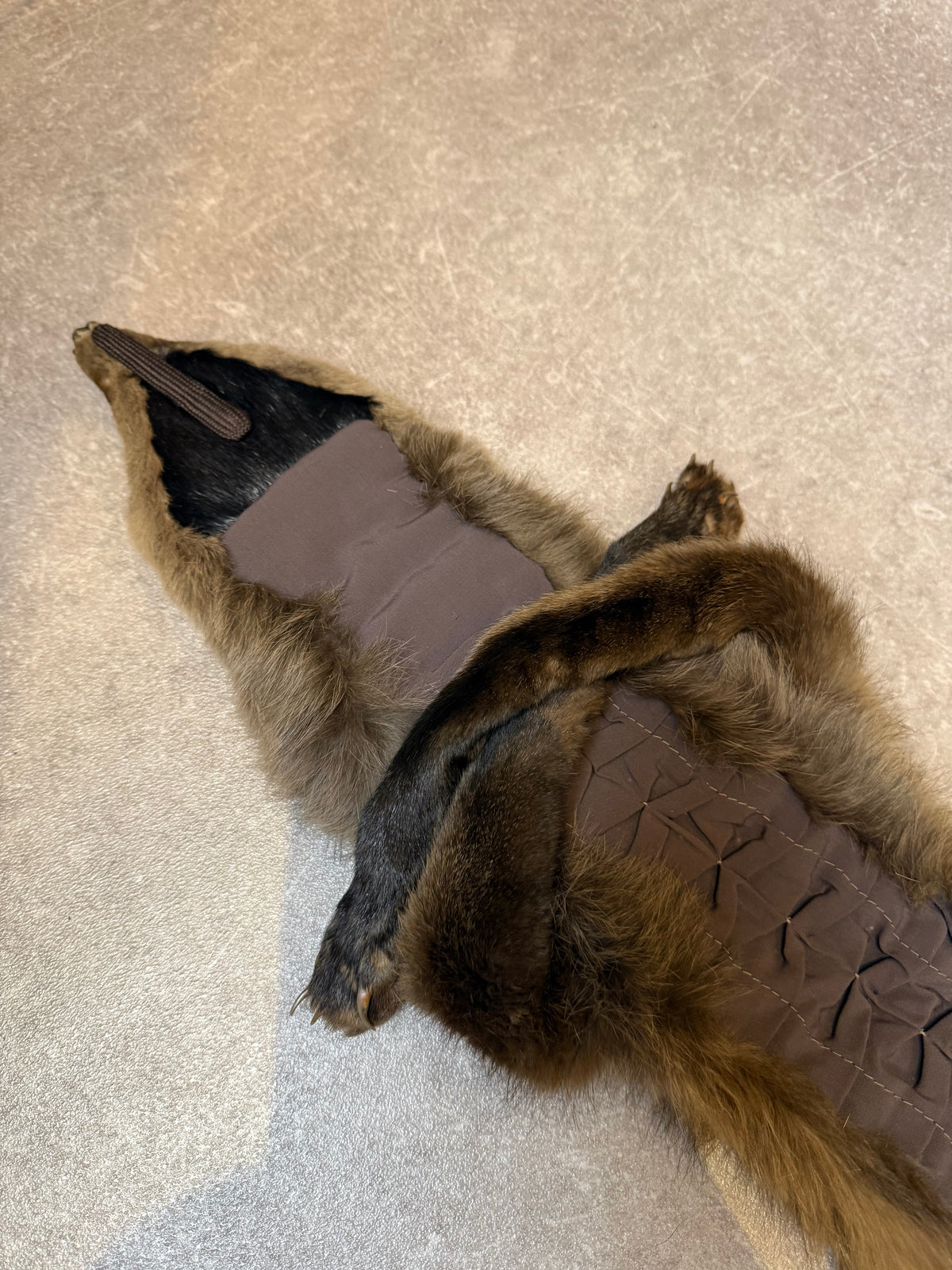 Vintage Fuchsschal Echtfell Fuchs Stola Pelzschal Mit Kopf Pfoten & Schweif Braun Real Fur Fox Scarf