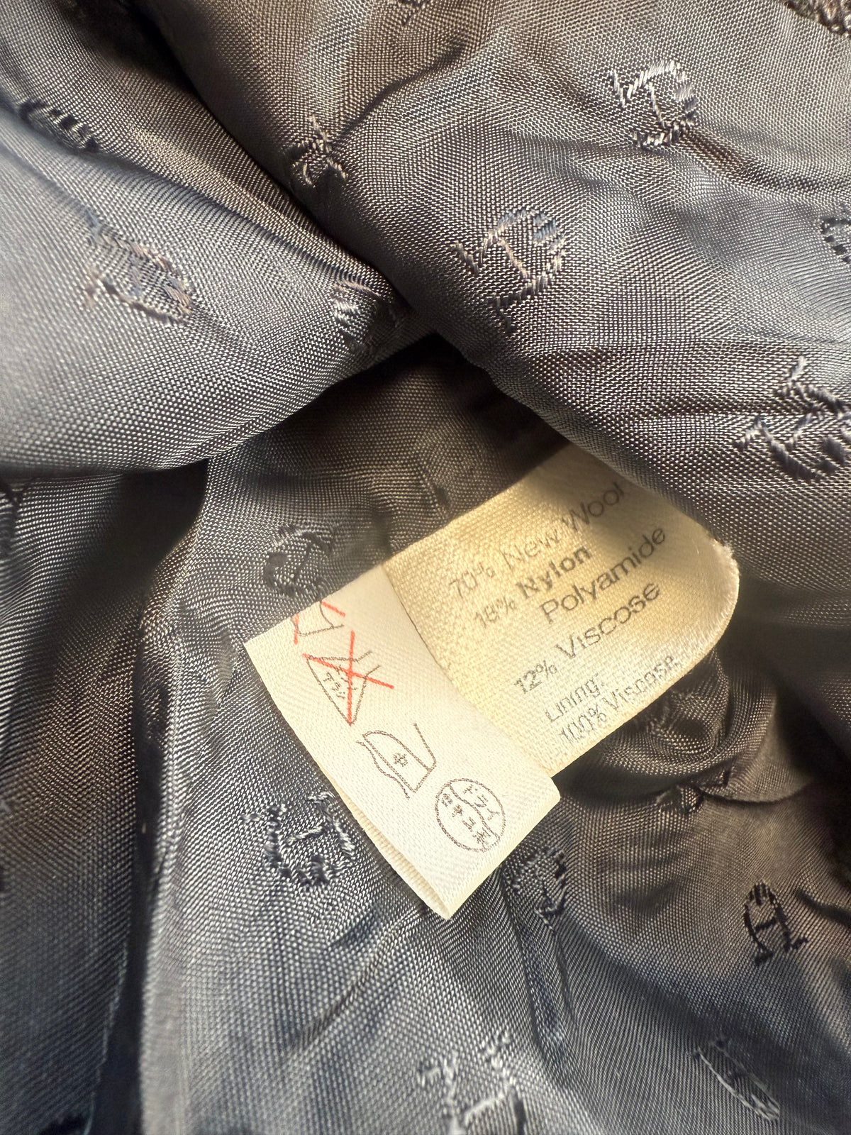 Vintage Aigner Damen Wollblazer Gr. 48 – Schurwolle Kariert Rot Grau