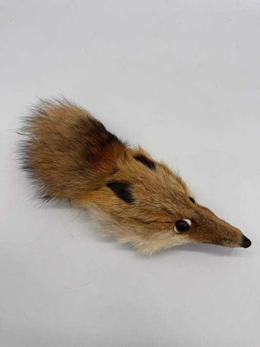 Vintage Rotfuchs Fuchskopf Echtpelz Pelzkragen Fuchsfell mit Glasaugen