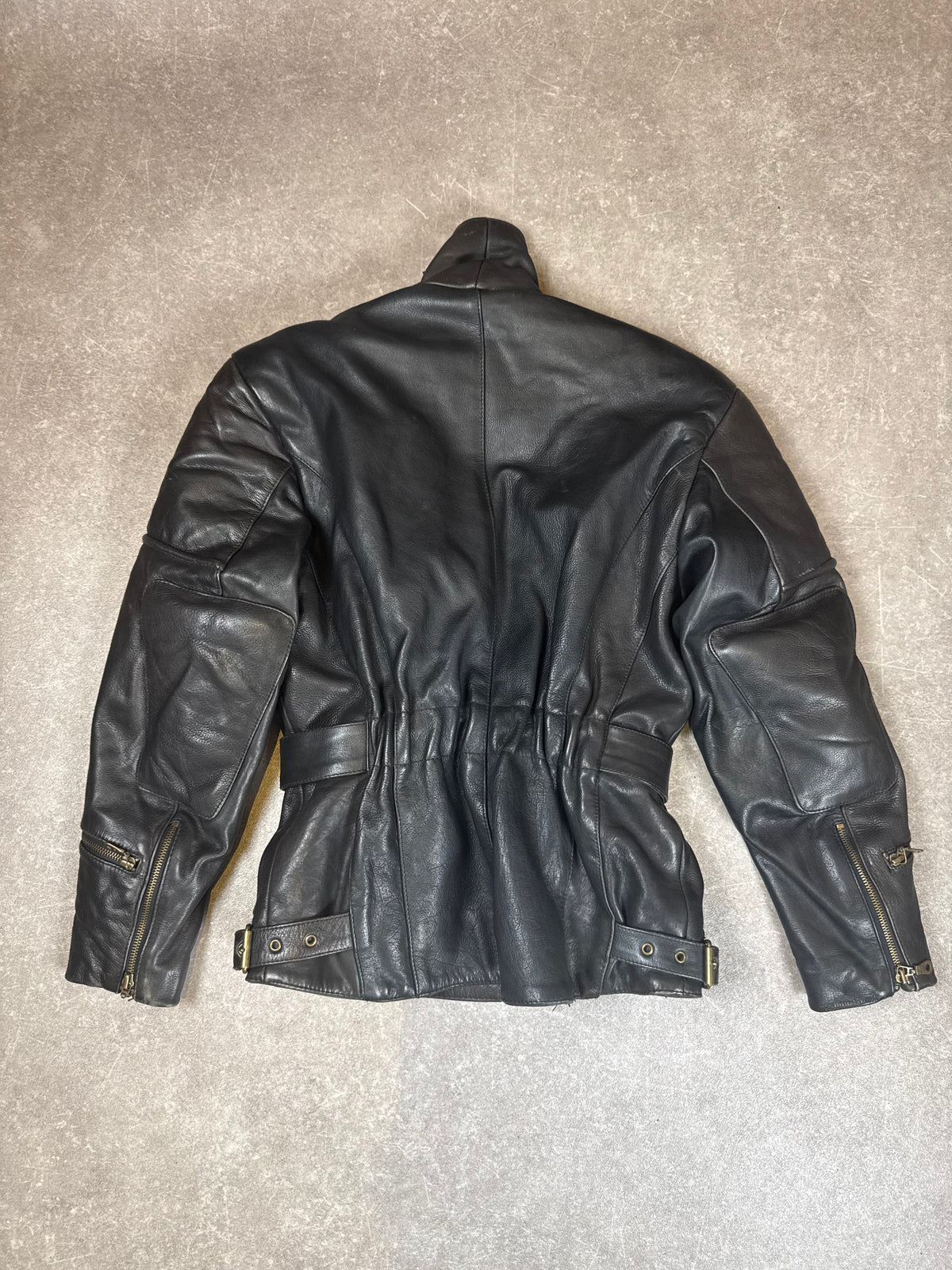 Held Vintage Motorrad Lederjacke Gr. 38 Schwarz Echtleder Biker Perfecto