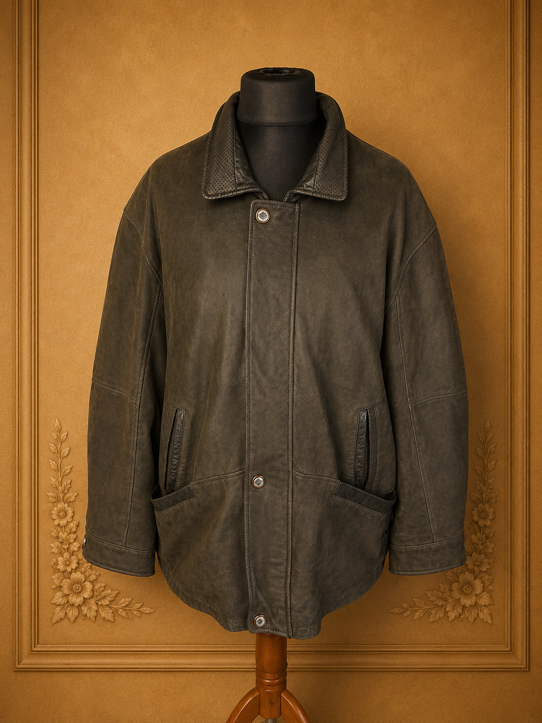 Leather Deluxe by P&G Herren Lederjacke Gr. 30 – Echtleder Braun Vintage