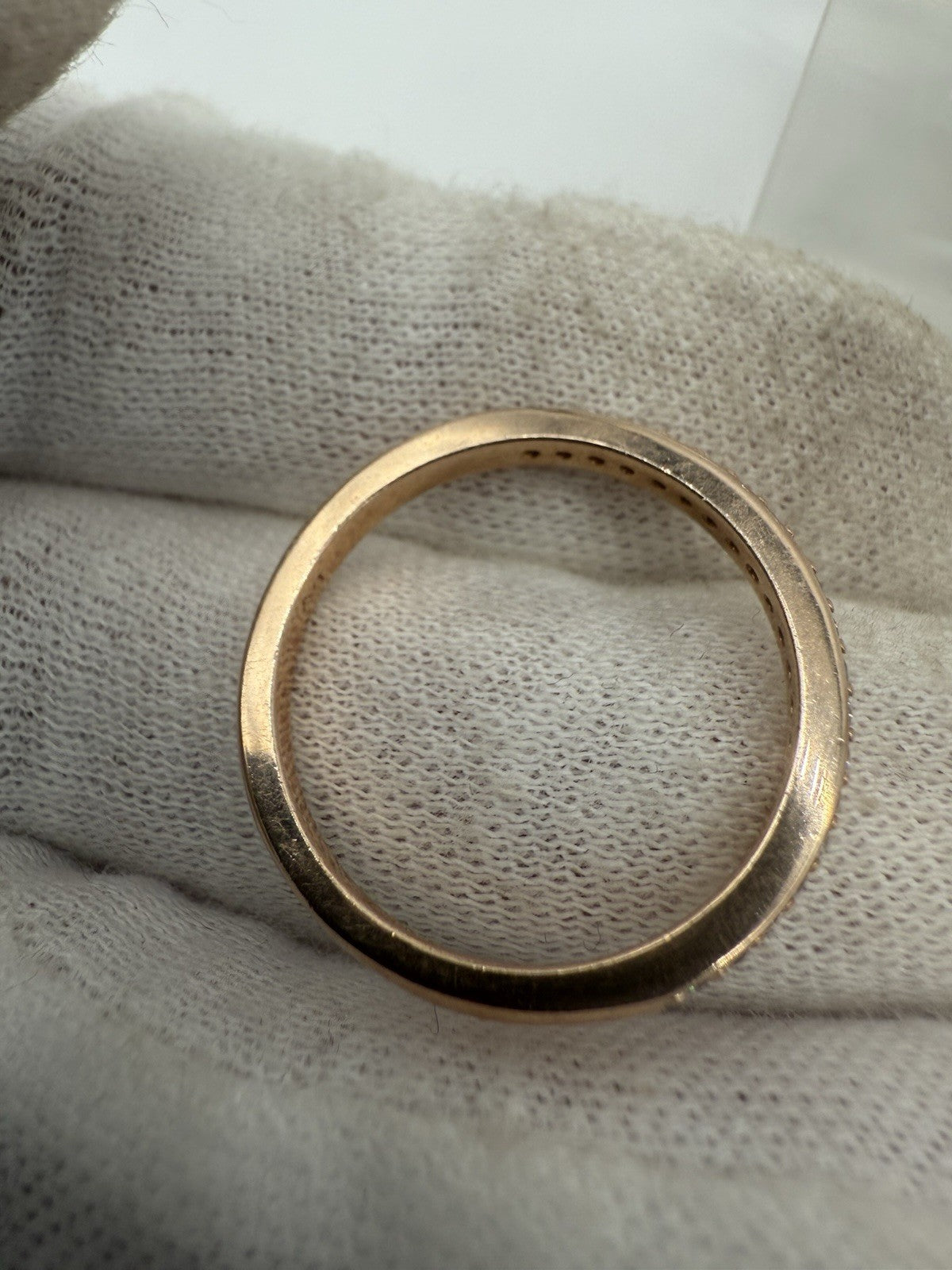 RING MIT ZIRKONIA, 925 SILBER RING ROTVERGOLDET GR.62