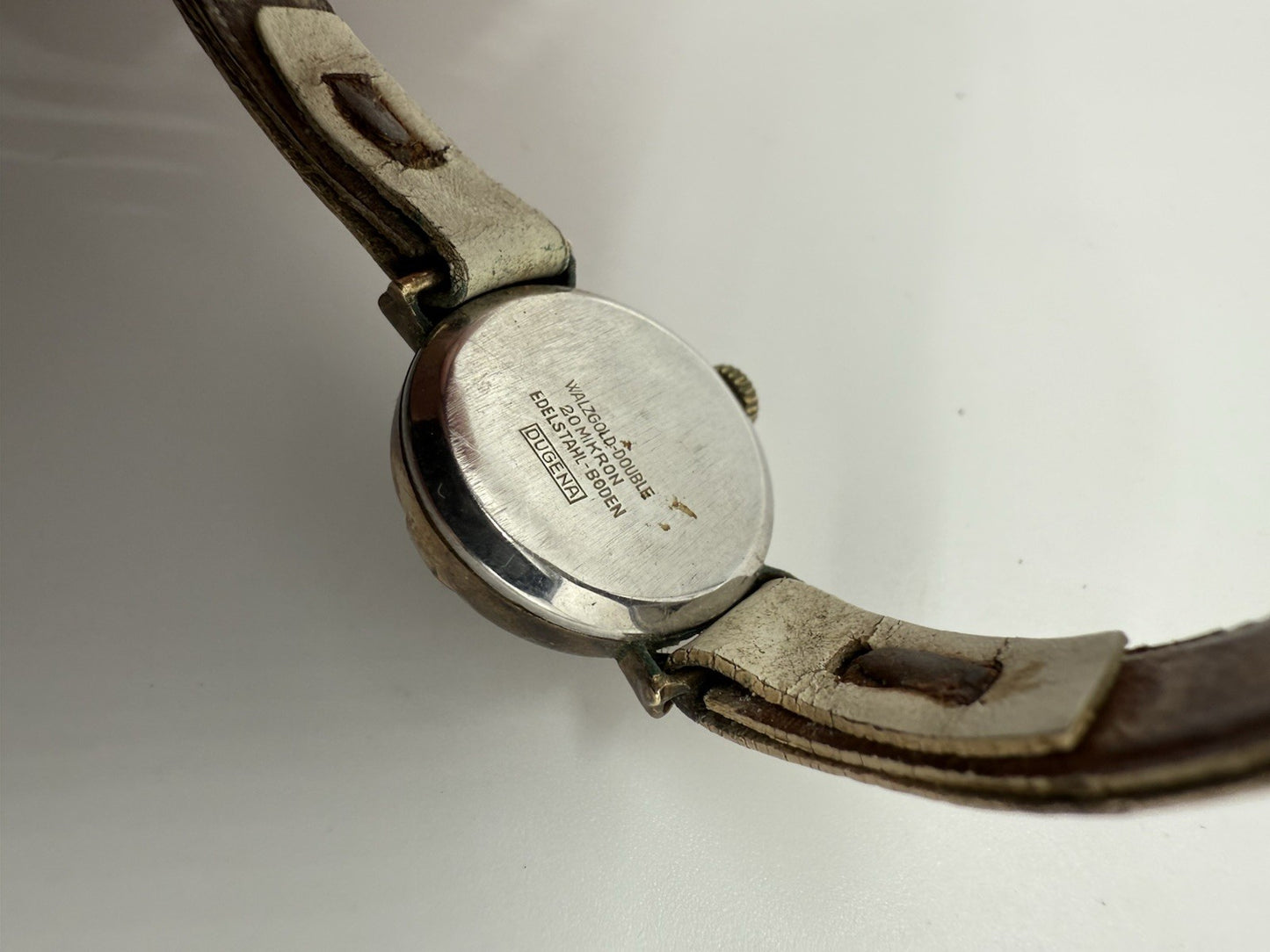 VINTAGE DUGENA DAMENARMBANDUHR VERGOLDET HANDAUFZUG