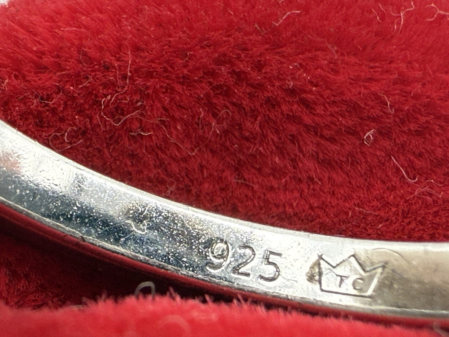 VINTAGE 925 SILBER RING TCHIBO MIT PERLE GR.57