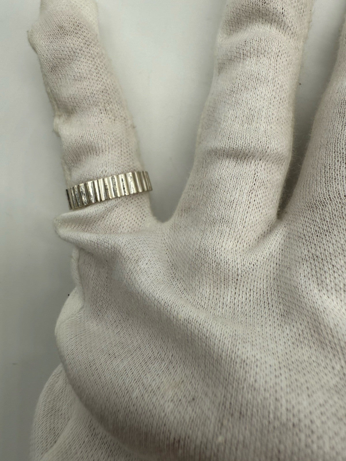 RING SILBERRING MIT RILLENMUSTER AUS STERLING SILBER 925 GR.59