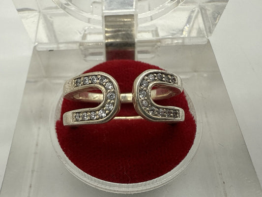 VINTAGE ESPRIT STERLING SILBER RING MIT ZIRKONIA GR.57