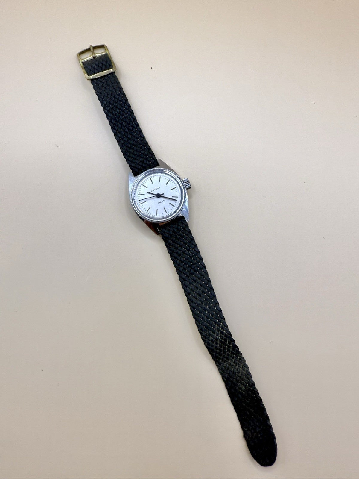 DUGENA CLASSIC DAMEN UHR  HANDAUFZUG ARMBANDUHR LÄUFT