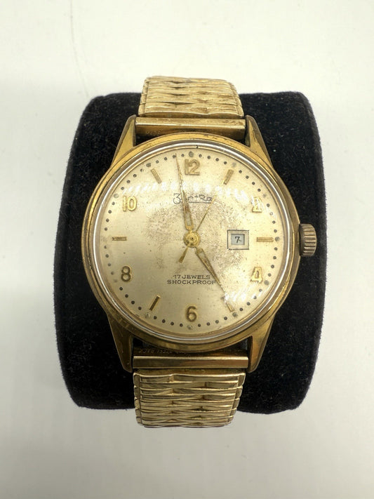 HERRENARMBANDUHR ZENTRA 17 JEWELS SHOCKPROOF MIT KALENDER VINTAGE