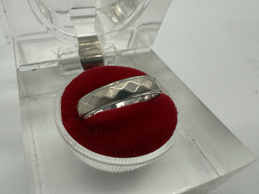 VINTAGE 925 STERLING SILBER RING TCHIBO GRHÄMMERT GR.53
