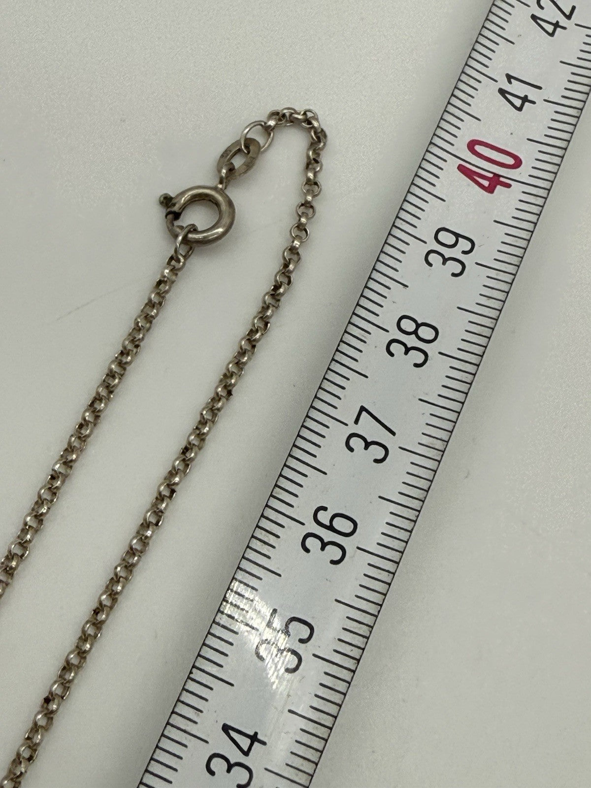 VINTAGE 835 SILBER KETTE MIT KORALLEN .- KUGELN, SCHÖNE ALTE SILBERKETTE
