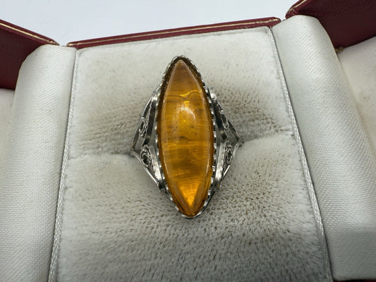 VINTAGE MODESCHMUCK RING ORIENTALISCHES DESIGN GR.57