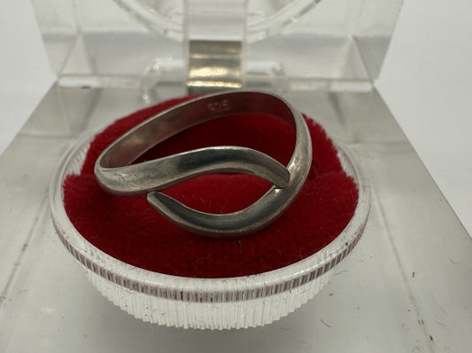 VINTAGE ABSTRAKTER 925 STERLING RING GR.57