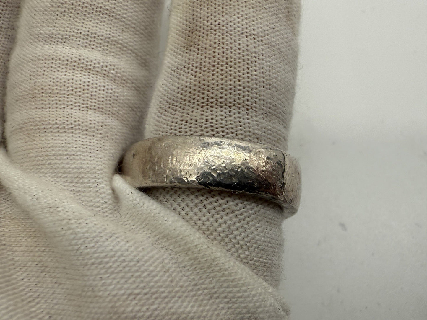 VINTAGE 925 SILBER RING ESPRIT MIT SCHWARZEM KREUZ GR.55