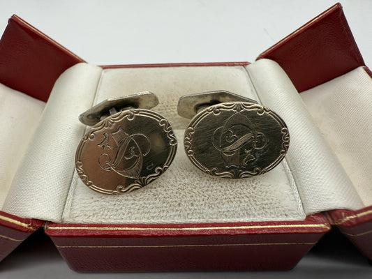 VINTAGE SCHWEDISCHE 925 STERLING SILBER MANSCHETTENKNÖPFE
