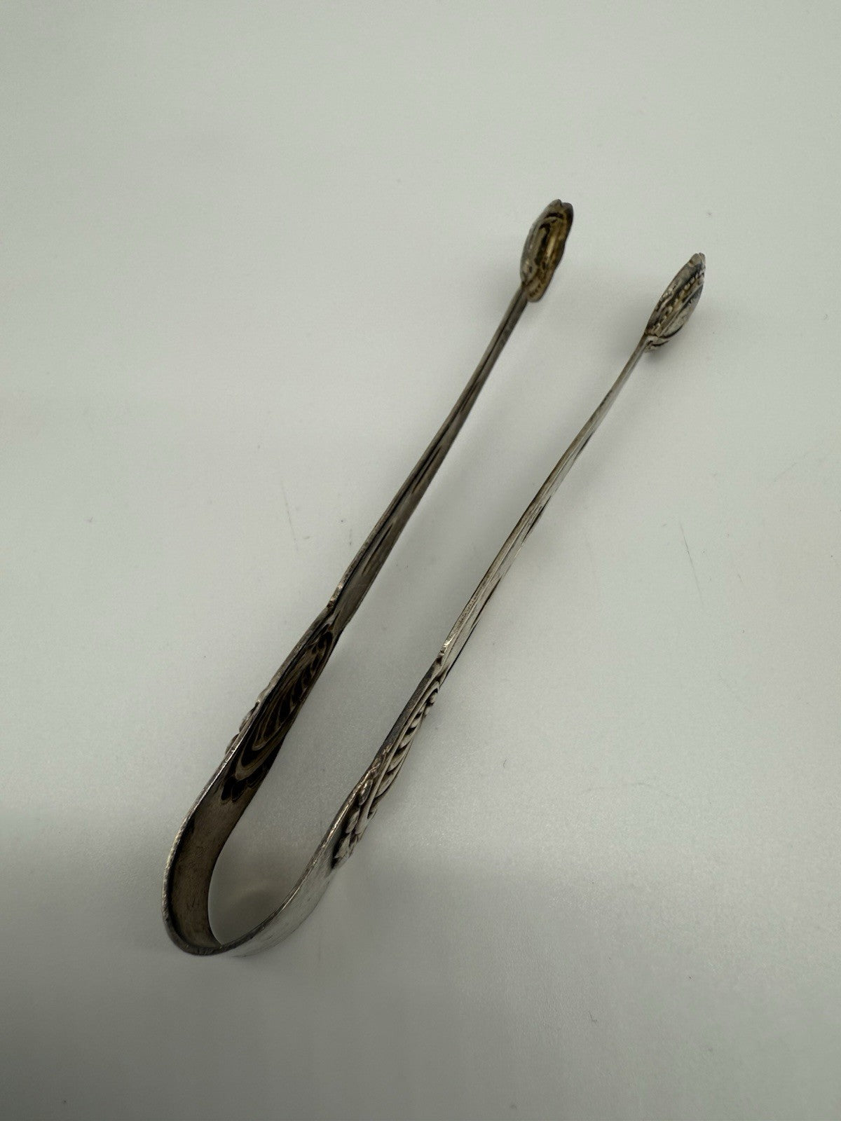 ANTIK ZUCKERZANGE 800 SILBER JUGENDSTIL ART DECO