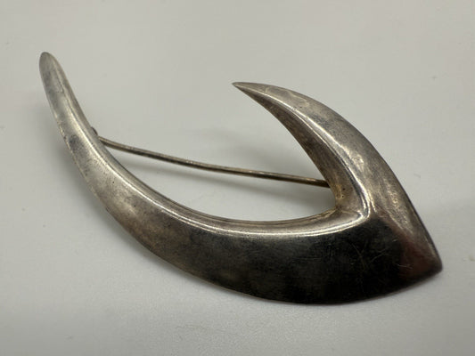 VINTAGE 925 STERLING SILBER BROSCHE MODERNIST STATEMENT SCHMUCK