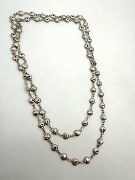 EXKLUSIVE 925 SILBER KUGELKETTE STILVOLLE HANDARBEIT SILBER KETTE