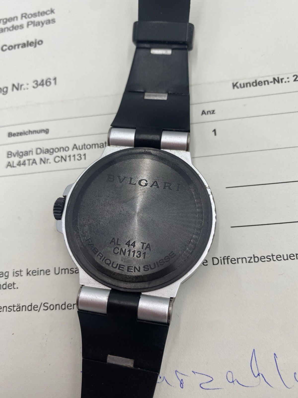 BVLGARI DIAGONO AUTOMATIK ARMBANDUHR AL44TA
