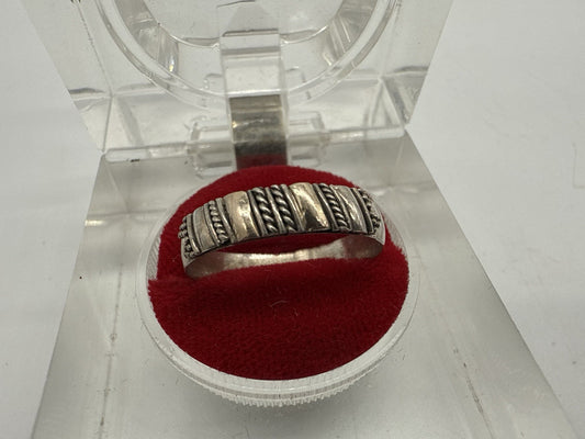 VINTAGE BERBER 800 SILBER RING BANDRING GR.62