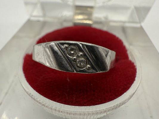 EDLER RING SILBERRING 925 SILBER MIT ZIRKONIA GR.54