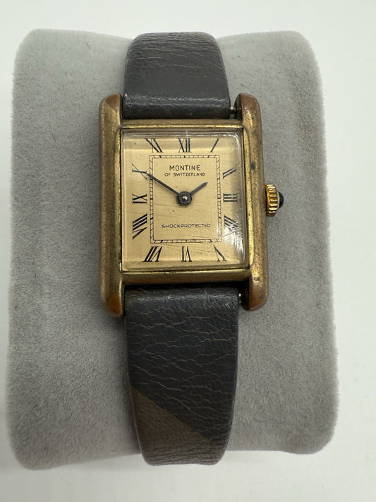 VINTAGE MONTINE OF SWITZERLAND ARMBANDUHR HANDAUFZUG